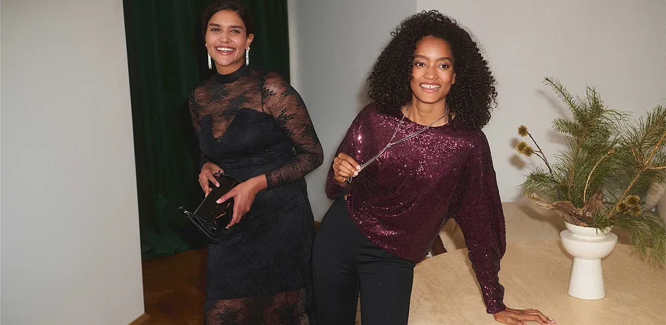 Di tendenza - Maglia a maniche lunghe con paillettes - Bordeaux