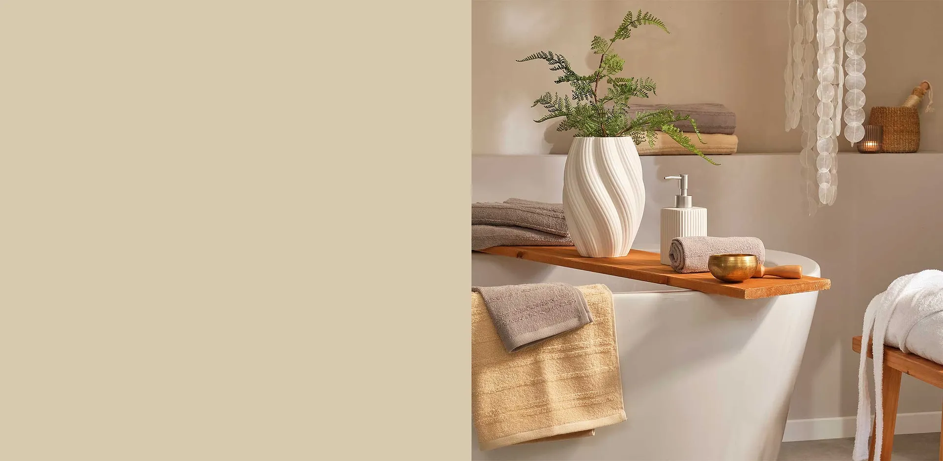 Oasi di benessere in bagno.