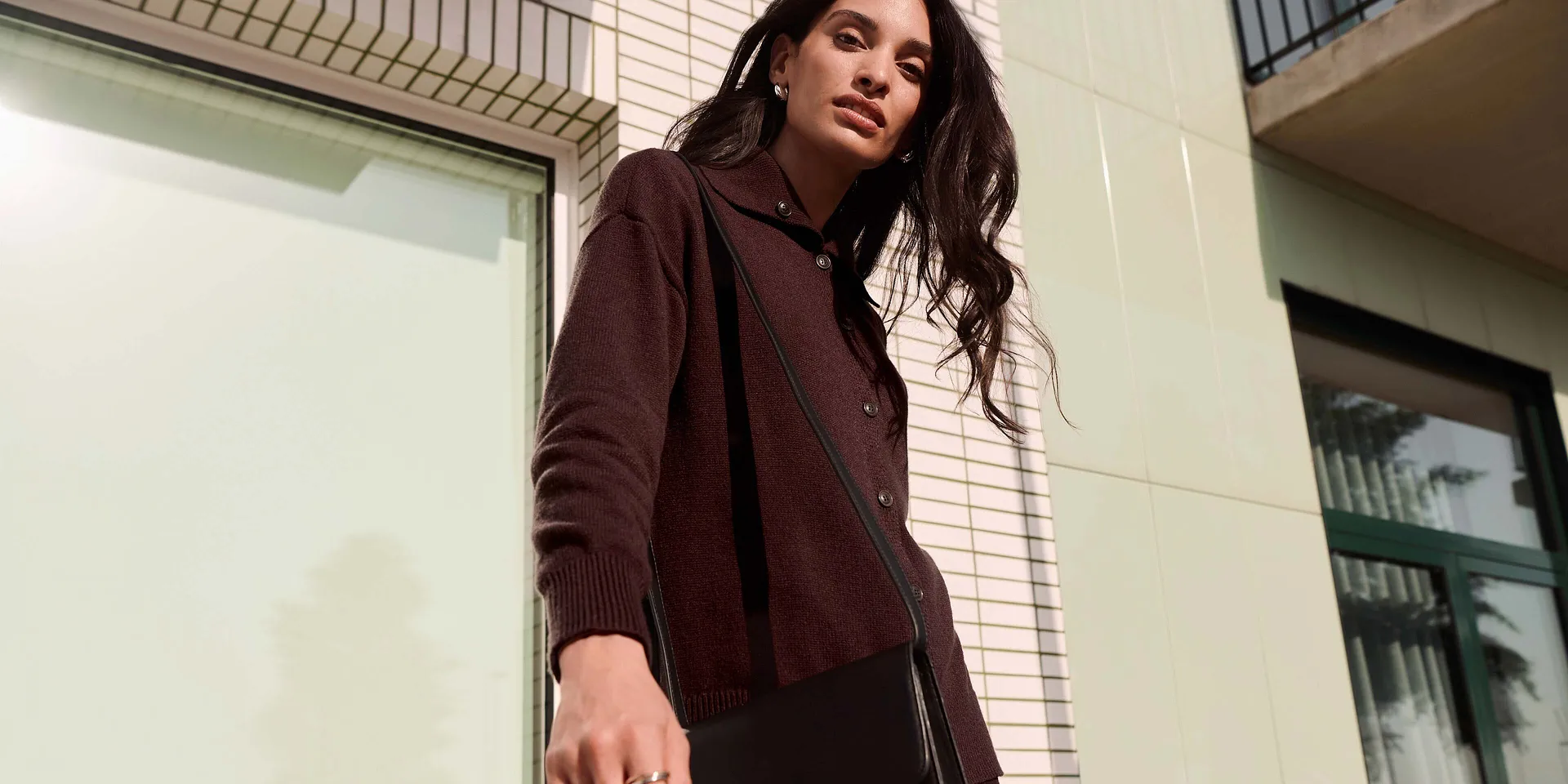 Donna - Cardigan - Marrone scuro