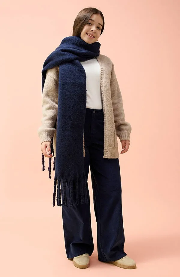 Bambini - Pantaloni in velluto a coste di cotone elasticizzato - Blu scuro