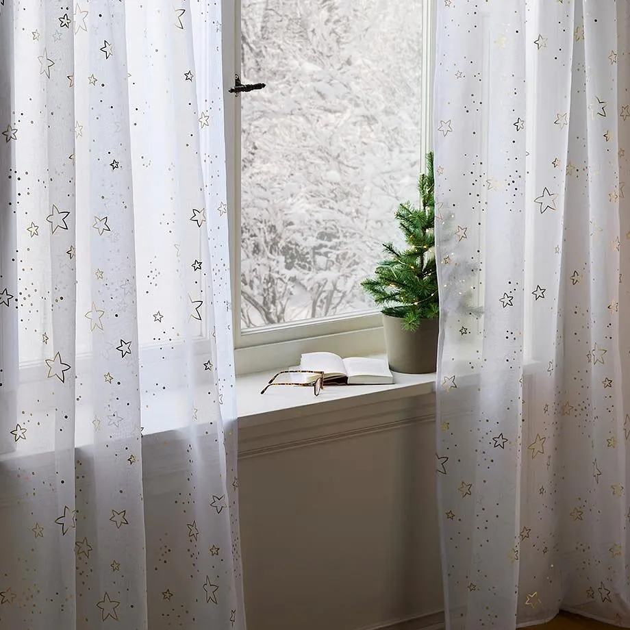 Tenda bianca con stelle