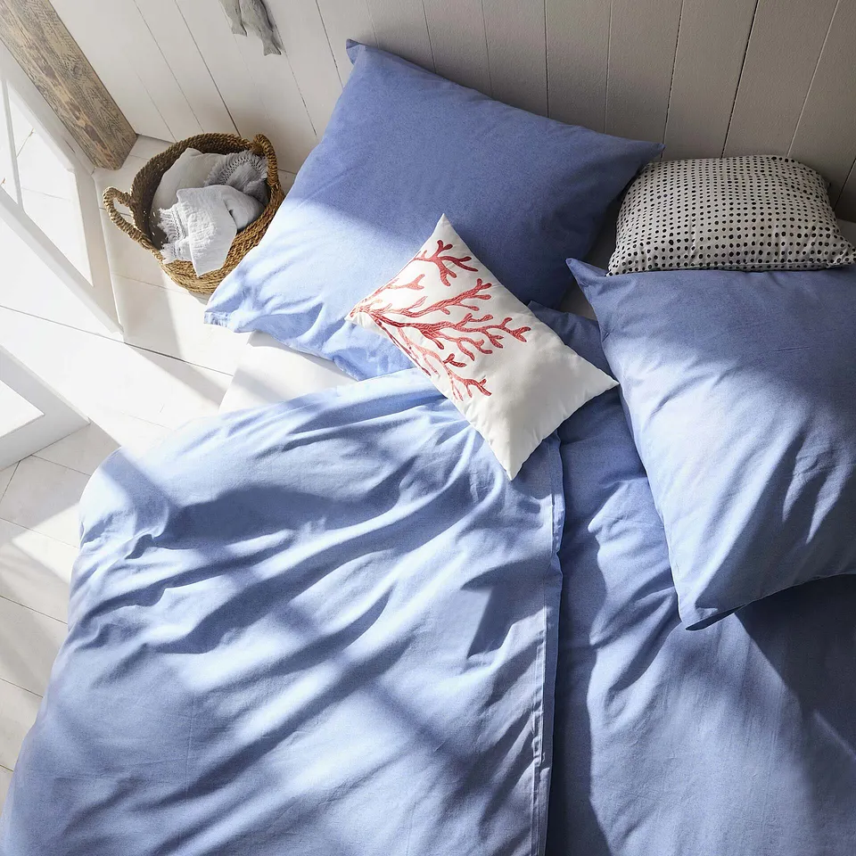 Heisenberg_FutureUse - Biancheria da letto in linone effetto lino - azzurro polvere