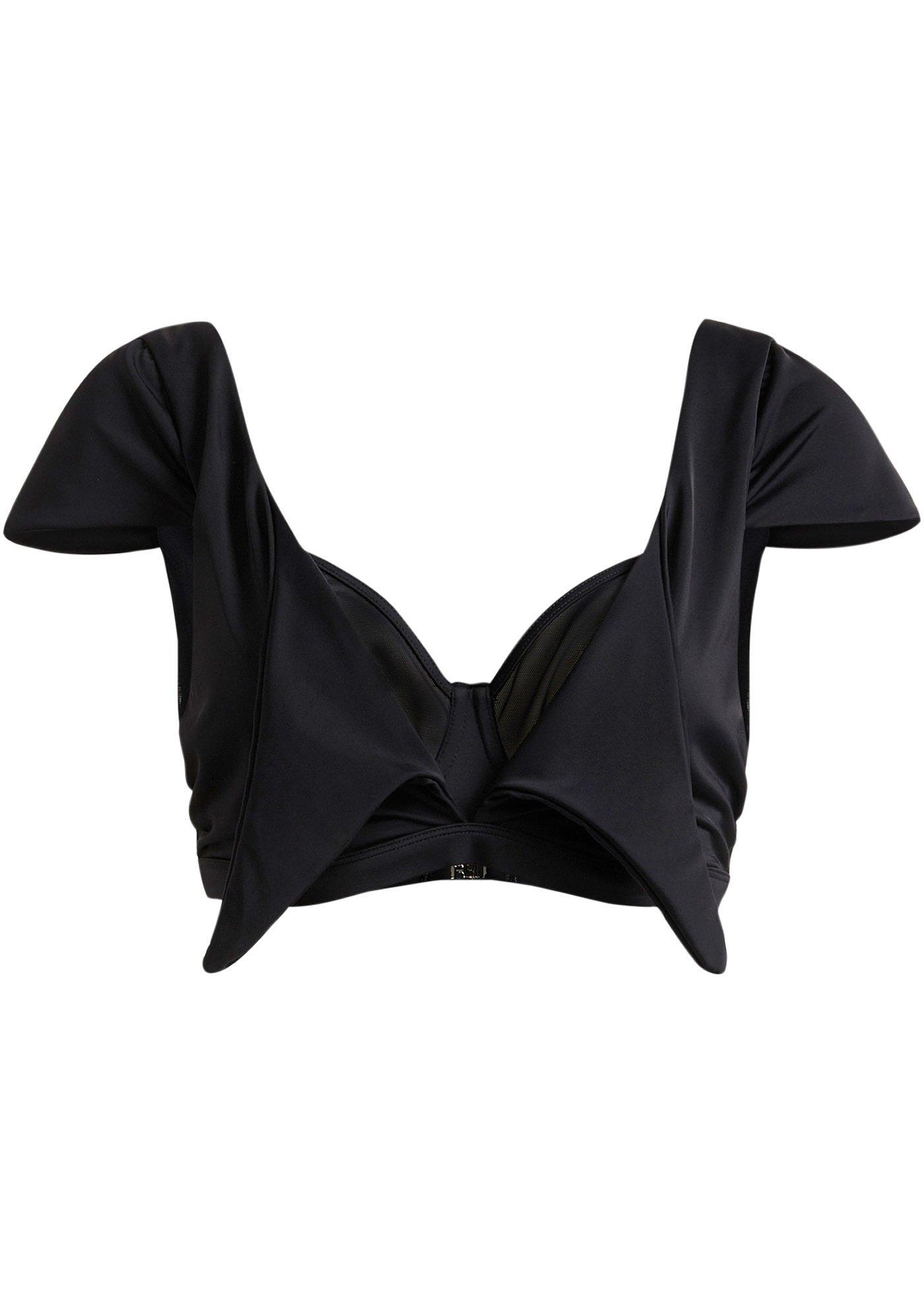 Reggiseno Con Ferretto Per Bikini Con Piccole Maniche Nero Coppa C