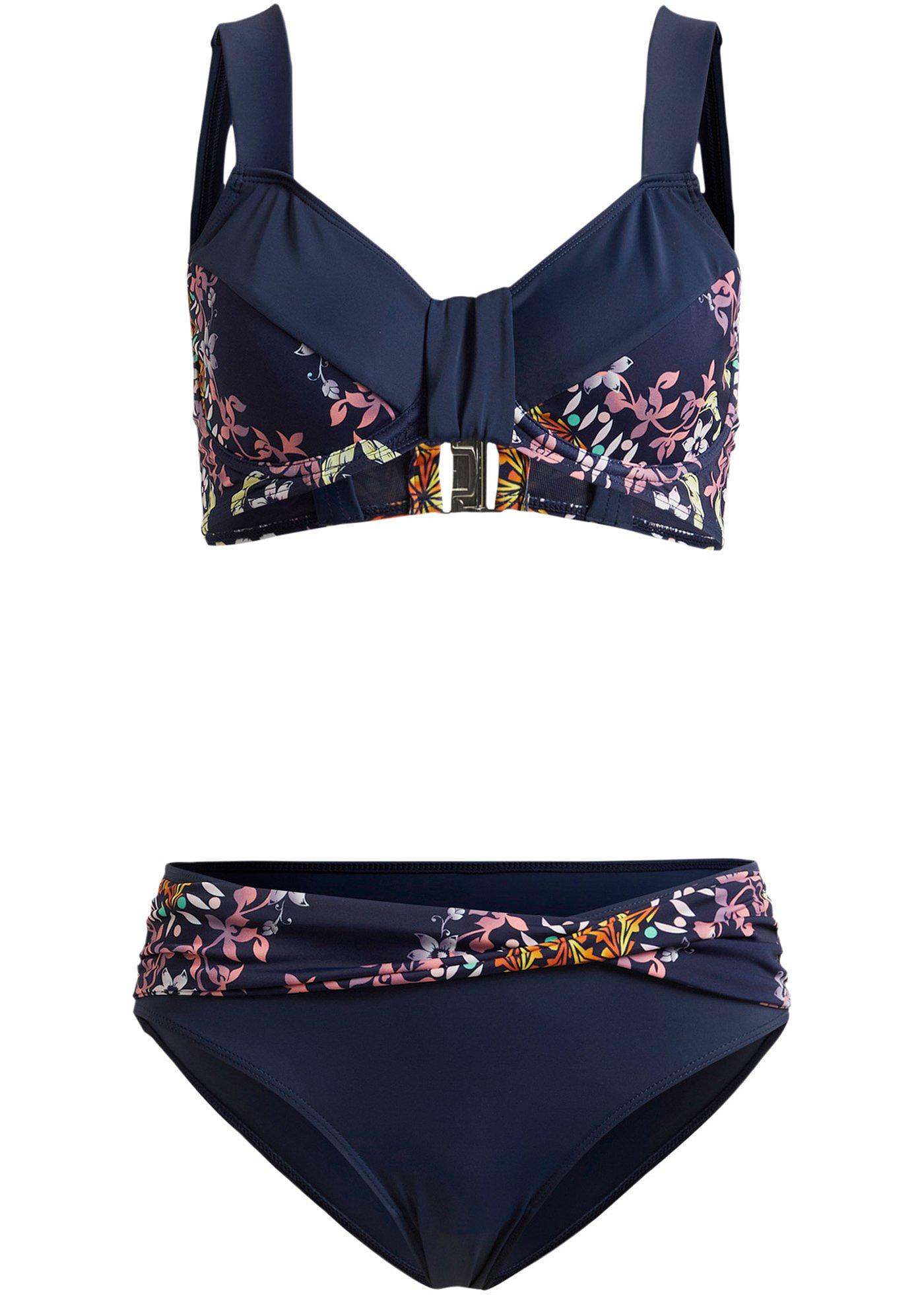 Bikini Minimizer Elegante Con Fantasia Raffinata Blu Scuro Paisley