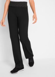 Pantaloni in maglina con cinta elastica risvoltabile, straight, bpc bonprix collection