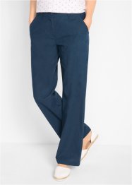 Pantaloni in misto lino con cinta comoda, bpc bonprix collection