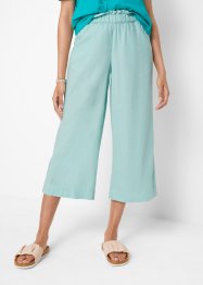 Pantaloni culotte cropped in misto lino, bpc bonprix collection