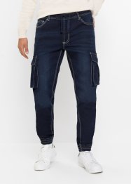 Jeans cargo con elastico in vita slim fit straight, RAINBOW