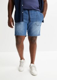 Shorts di jeans con elastico in vita, loose fit, John Baner JEANSWEAR