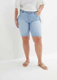 Bermuda in jeans elasticizzati comfort con laccetto da annodare, John Baner JEANSWEAR