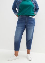Mom jeans elasticizzati con cotone biologico cropped, John Baner JEANSWEAR