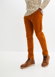Pantaloni con elastico in vita in velluto a coste leggermente corti regular fit, straight, RAINBOW