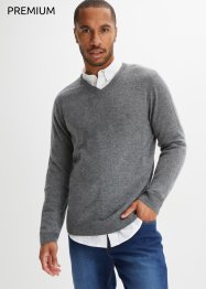 Maglione in lana Premium con Good Cashmere Standard® e scollo a V, bpc selection premium