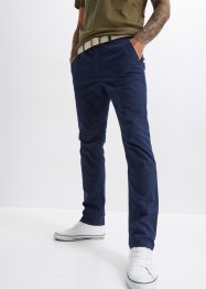 Pantaloni chino elasticizzati con cintura e taglio comfort regular fit, straight, bpc bonprix collection