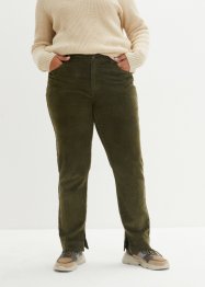 Pantaloni di velluto elasticizzato con spacco, straight, John Baner JEANSWEAR