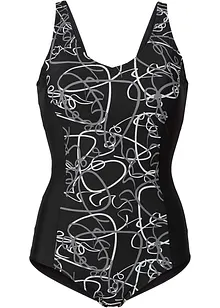 Costume intero con scollatura a V e effetto modellante leggero, bonprix Costume intero con scollatura a V e effetto modellante leggero, bonprix