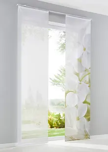 Tende a pannello con orchidee e in tinta unita (set 2 pezzi), bonprix Tende a pannello con orchidee e in tinta unita (set 2 pezzi), bonprix