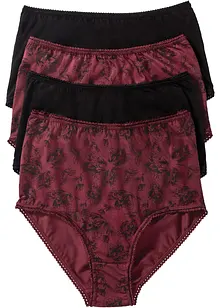 Slip a vita alta con cotone biologico (pacco da 4), bonprix Slip a vita alta con cotone biologico (pacco da 4), bonprix