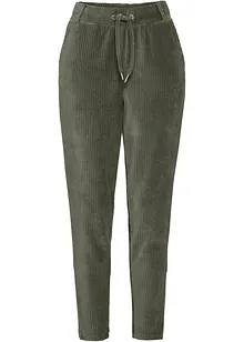 Pantaloni effetto velluto con elastico in vita, bonprix Pantaloni effetto velluto con elastico in vita, bonprix