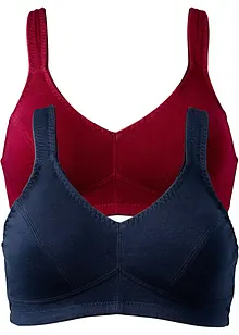 Reggiseno senza ferretto  con cotone biologico (pacco da 2), bonprix Reggiseno senza ferretto  con cotone biologico (pacco da 2), bonprix