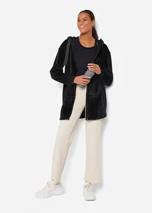 Giacca lunga da casa in pile ultra morbido con cappuccio, bonprix Giacca lunga da casa in pile ultra morbido con cappuccio, bonprix