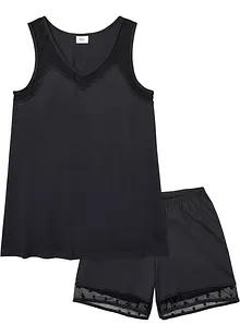 Pigiama estivo con inserto in pizzo, bonprix Pigiama estivo con inserto in pizzo, bonprix