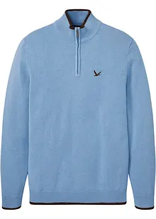 Maglione con zip e cotone riciclato, bonprix Maglione con zip e cotone riciclato, bonprix