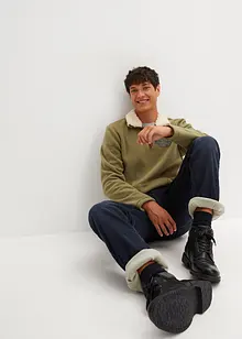 Jeans termici elasticizzati  straight con girovita comodo, relaxed fit, bonprix Jeans termici elasticizzati  straight con girovita comodo, relaxed fit, bonprix