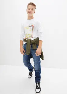 Jeans elasticizzati con cinta regolabile straight, loose fit, bonprix Jeans elasticizzati con cinta regolabile straight, loose fit, bonprix