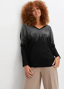 Maglione in filato fine con strass, bonprix Maglione in filato fine con strass, bonprix