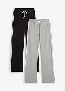 Pantaloni in jersey di cotone elasticizzato (pacco da 2), bonprix Pantaloni in jersey di cotone elasticizzato (pacco da 2), bonprix