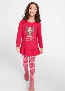Maglia a maniche lunghe e leggings in puro cotone biologico (set 2 pezzi), bonprix Maglia a maniche lunghe e leggings in puro cotone biologico (set 2 pezzi), bonprix