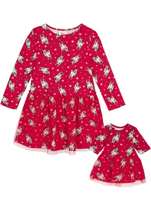 Abito di jersey e abito per bambola (set 2 pezzi), bonprix Abito di jersey e abito per bambola (set 2 pezzi), bonprix