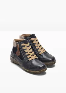 Scarponcini stringati in pelle con calzata comoda, bonprix Scarponcini stringati in pelle con calzata comoda, bonprix