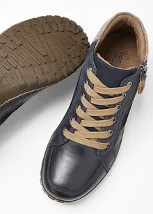 Scarponcini stringati in pelle con calzata comoda, bonprix Scarponcini stringati in pelle con calzata comoda, bonprix