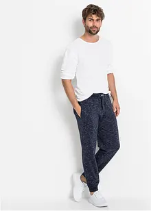 Pantaloni da jogging melange con bordi a costine, bonprix Pantaloni da jogging melange con bordi a costine, bonprix