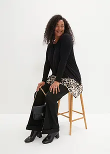 Maglia in misto viscosa con inserto di chiffon, bonprix Maglia in misto viscosa con inserto di chiffon, bonprix