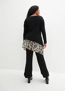 Maglia in misto viscosa con inserto di chiffon, bonprix Maglia in misto viscosa con inserto di chiffon, bonprix