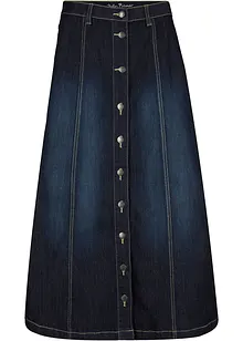 Gonna midi di jeans elasticizzato comfort, bonprix Gonna midi di jeans elasticizzato comfort, bonprix