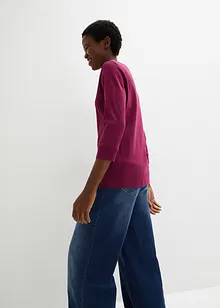 Maglia a maniche lunghe in puro cotone biologico, bonprix Maglia a maniche lunghe in puro cotone biologico, bonprix