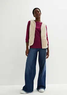 Maglia a maniche lunghe in puro cotone biologico, bonprix Maglia a maniche lunghe in puro cotone biologico, bonprix