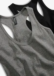 Canotta a costine in puro cotone biologico (pacco da 2), bonprix Canotta a costine in puro cotone biologico (pacco da 2), bonprix