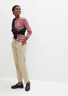 Maglia a maniche lunghe a righe con ricamo, bonprix Maglia a maniche lunghe a righe con ricamo, bonprix