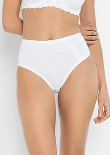 Slip alto con pizzo delicato (pacco da 2), bonprix Slip alto con pizzo delicato (pacco da 2), bonprix