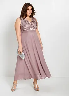 Abito lungo in chiffon con ricami in paillettes, bonprix Abito lungo in chiffon con ricami in paillettes, bonprix