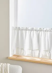 Tenda a vetro in cotone biologico con ruches, bonprix Tenda a vetro in cotone biologico con ruches, bonprix