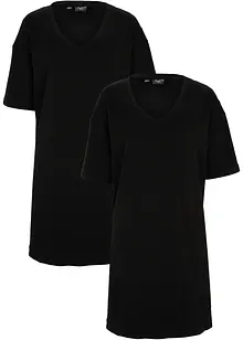 Abito t-shirt oversize con scollatura a V (pacco da 2), bonprix Abito t-shirt oversize con scollatura a V (pacco da 2), bonprix