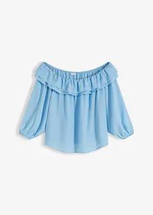 Blusa con spalle scoperte in poliestere riciclato, bonprix Blusa con spalle scoperte in poliestere riciclato, bonprix