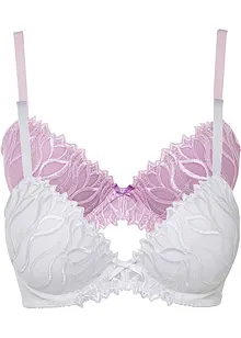 Reggiseno con coppe preformate e ferretto (pacco da 2), bonprix Reggiseno con coppe preformate e ferretto (pacco da 2), bonprix