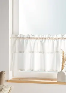 Tenda a vetro in cotone biologico con cuori applicati, bonprix Tenda a vetro in cotone biologico con cuori applicati, bonprix